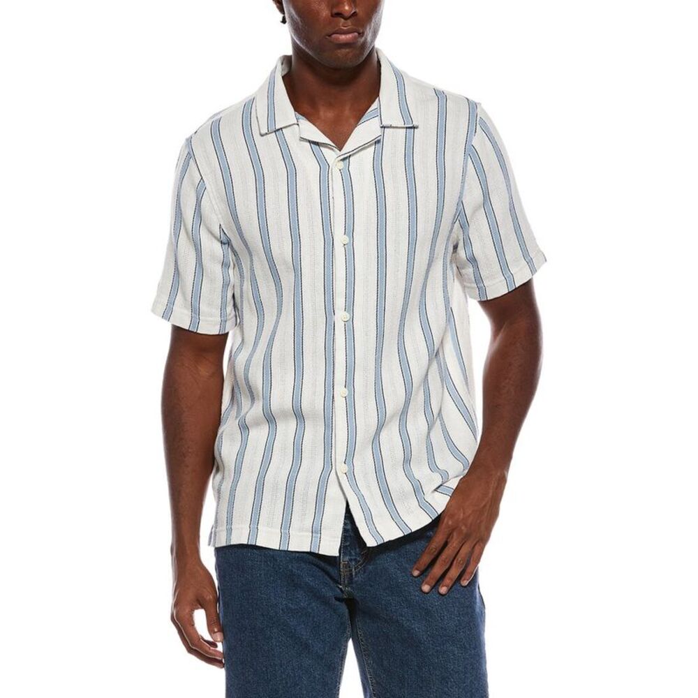 Truth Mens  Men Striped Shirt, White
